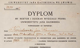 6. Dyplom magistra prawa Uniwersytetu Jana Kazimierza we Lwowie.