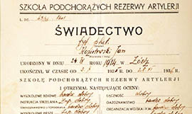 8. Świadectwo ukończenia włodzimierskiej SPRA z pierwszą lokatą. Powód dumy Jana Kozielewskiego (Karskiego) do końca życia...